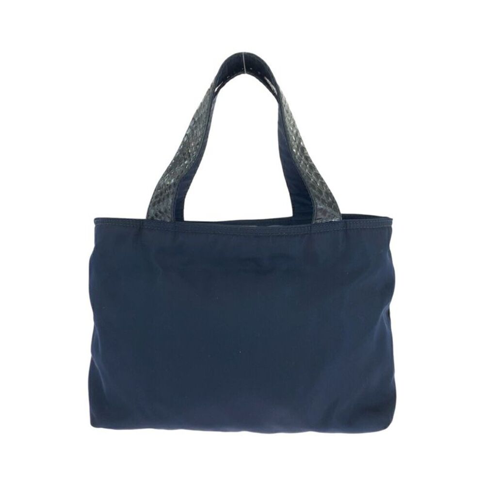 Prada Nylon Python Beaded Tote Handbag - image 3